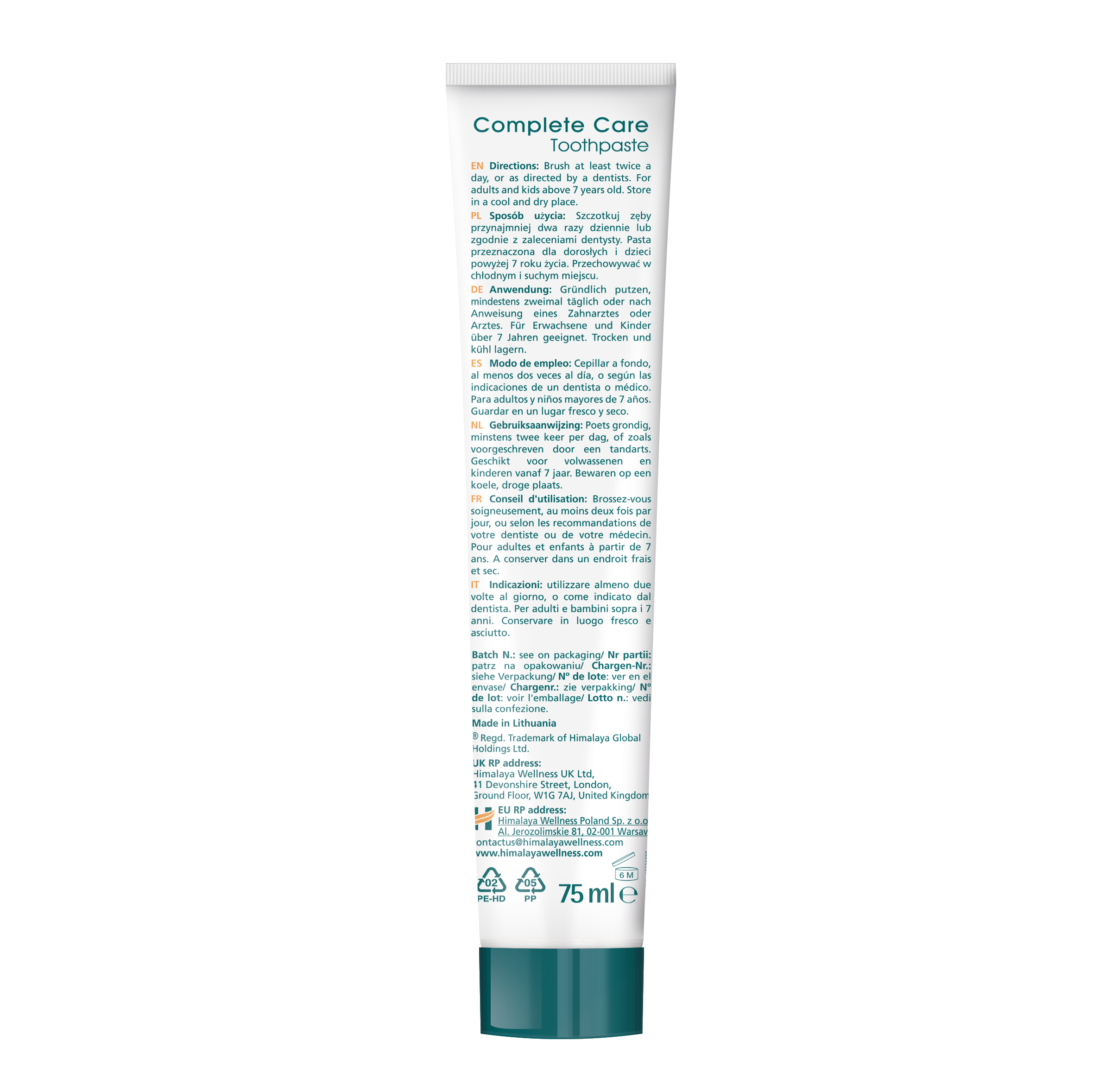 Pasta Dentífrica Botanique Cuidado Completo de menta 75 ml - Imagen 4