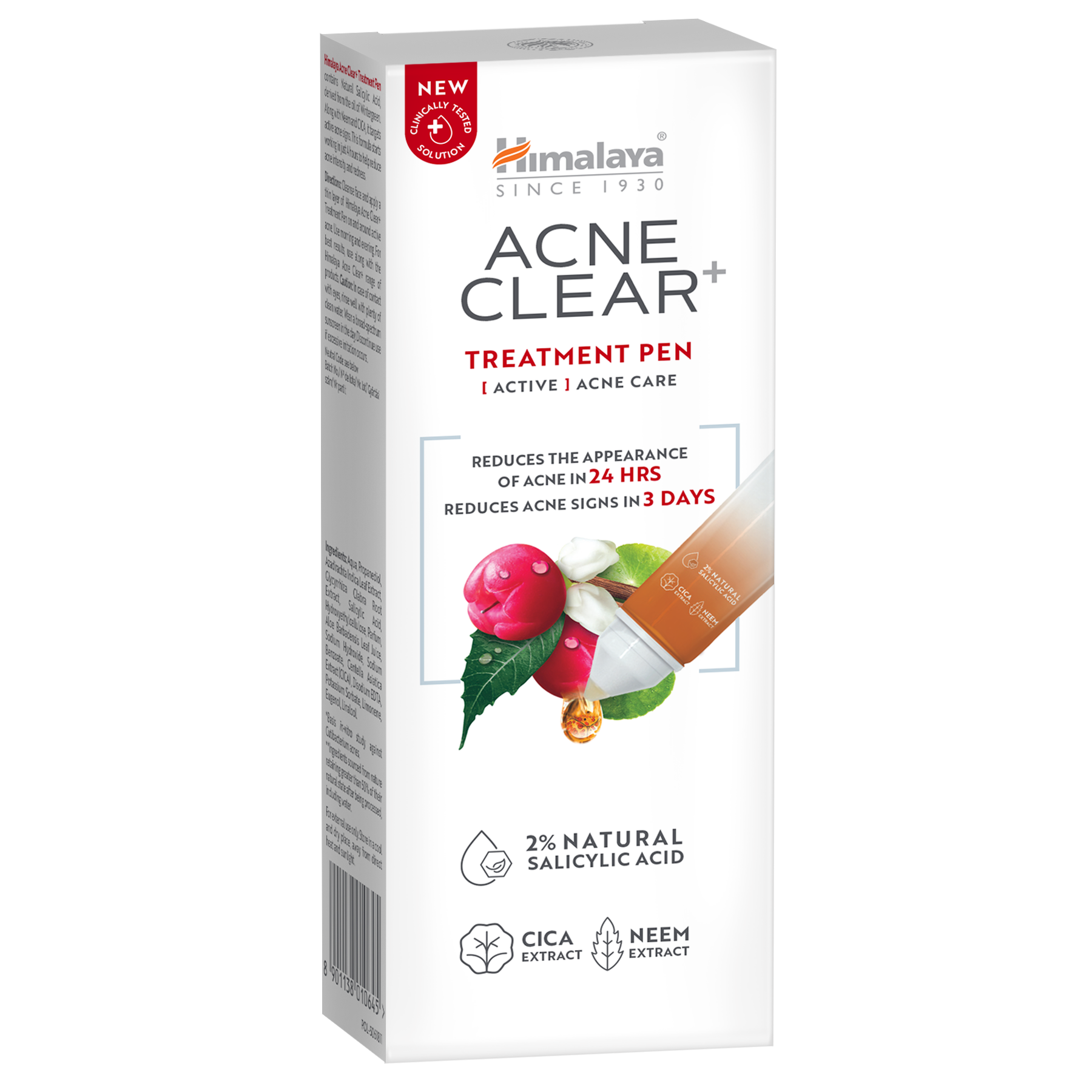 Acne Clear+ Treatment Pen 15ml Carton POL 5061811 Side 1 copy