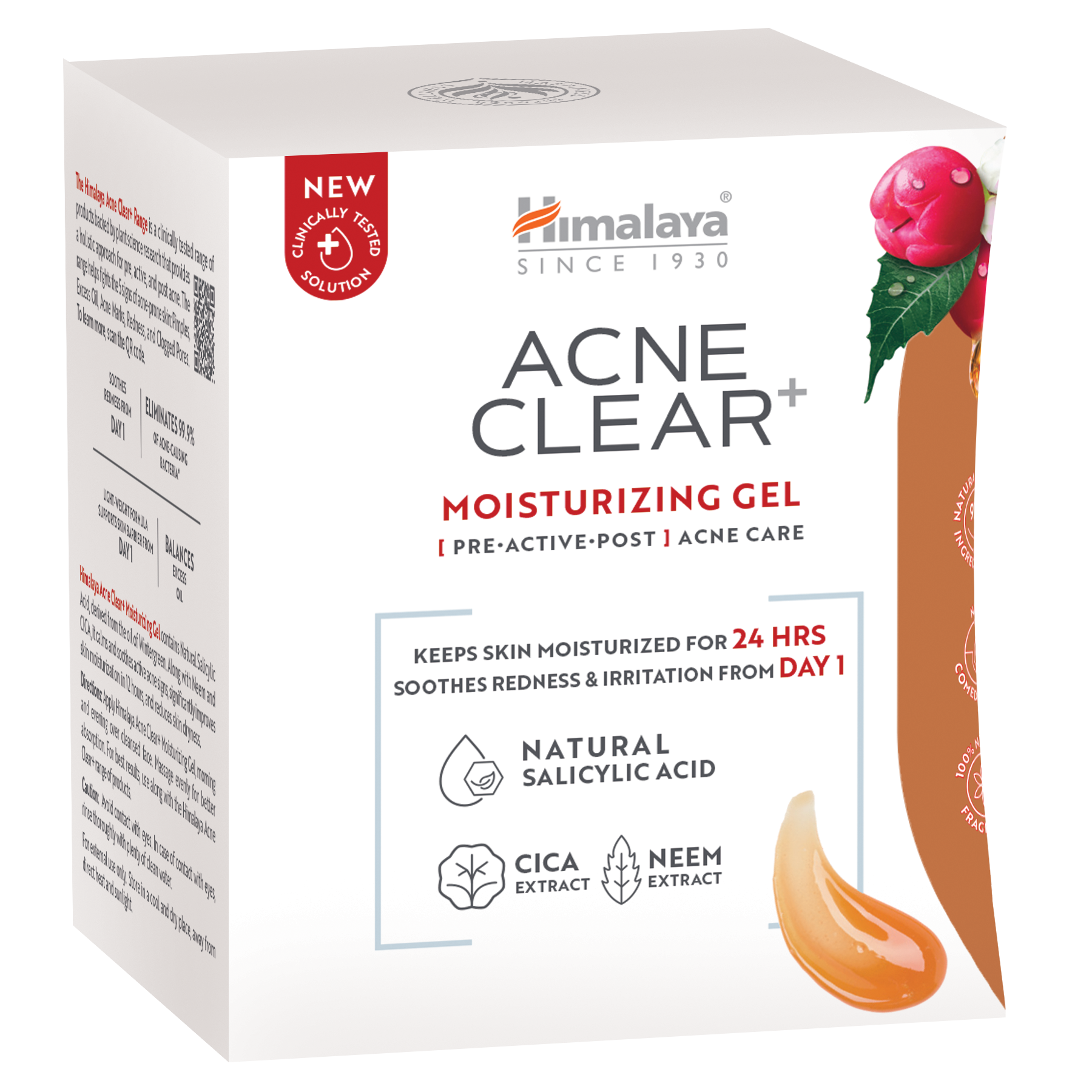 Acne Clear+Moisturizing Gel 50ml Carton POL 5061812 side 1 copy