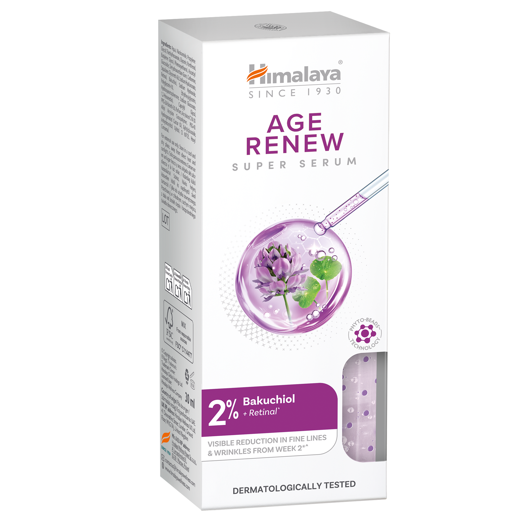 HIMALAYA_SERUM RANGE_EU_AGE RENEW_Side 1