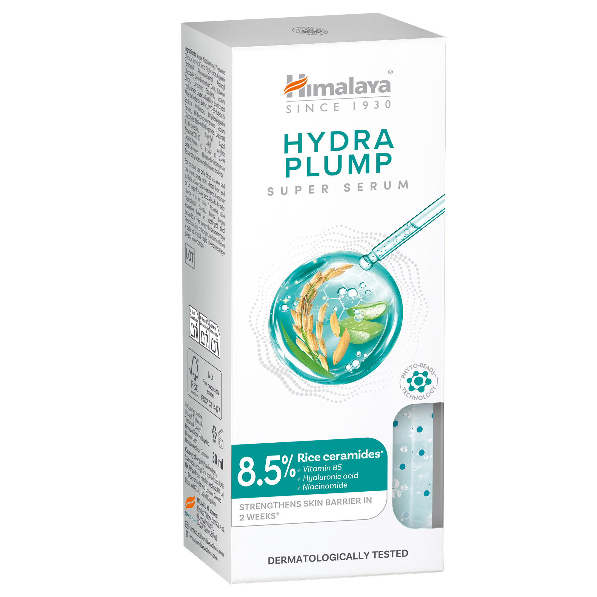 HIMALAYA_SERUM RANGE_EU_HYDRA PLUMP_Side 1