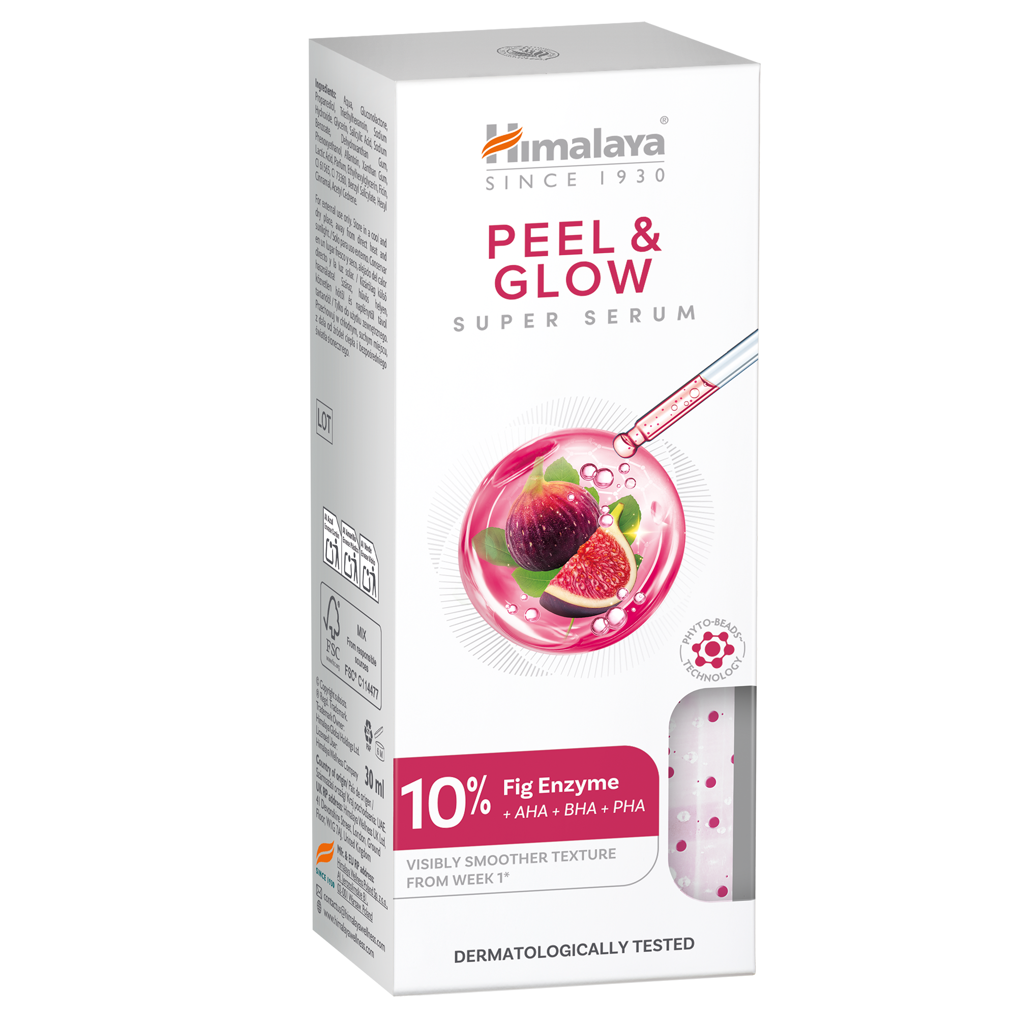 HIMALAYA_SERUM RANGE_EU_PEEL & GLOW_Side 1